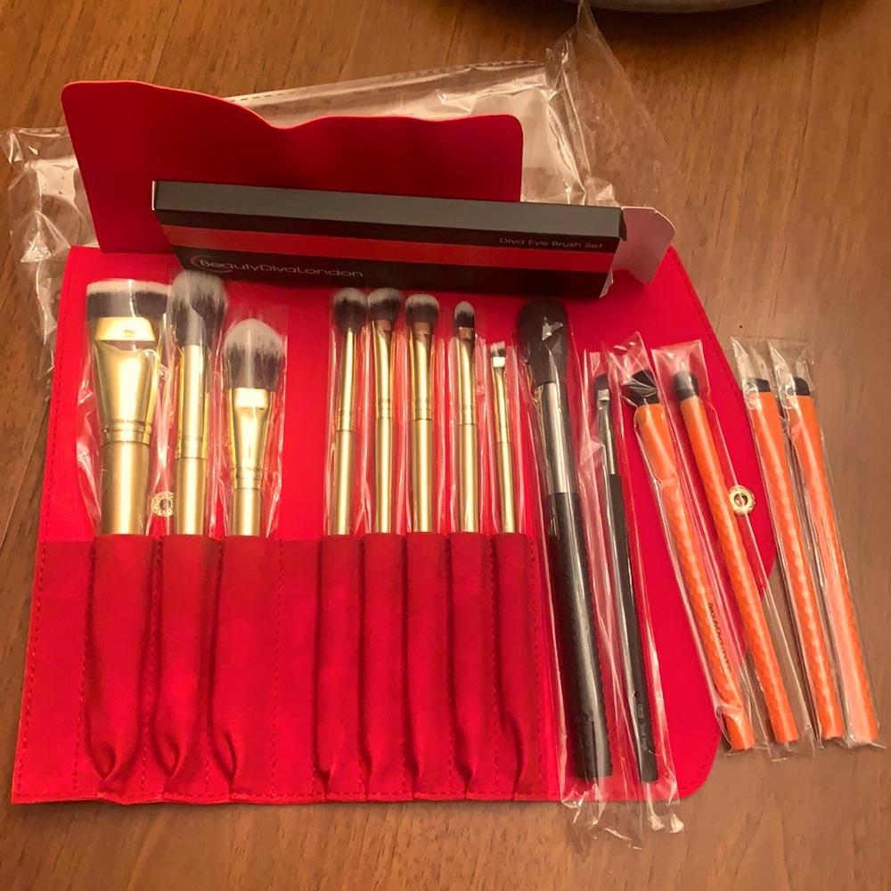 Make up brush bundle! Set of 14! BEAUTY DIVA LONDON & LUXIE brand